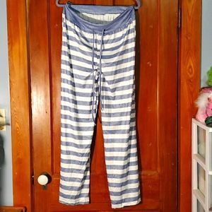 NEW BLUE/GRAY AND WHITE STRIPED PAJAMA/LOUNGERS